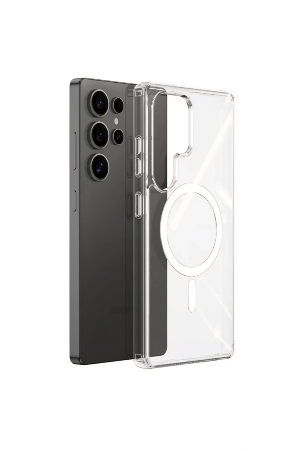 قاب کاور Galaxy S25 Ultra مگسیف دار شفاف اپل سامسونگ گلکسی اس ۲۵ اولترا